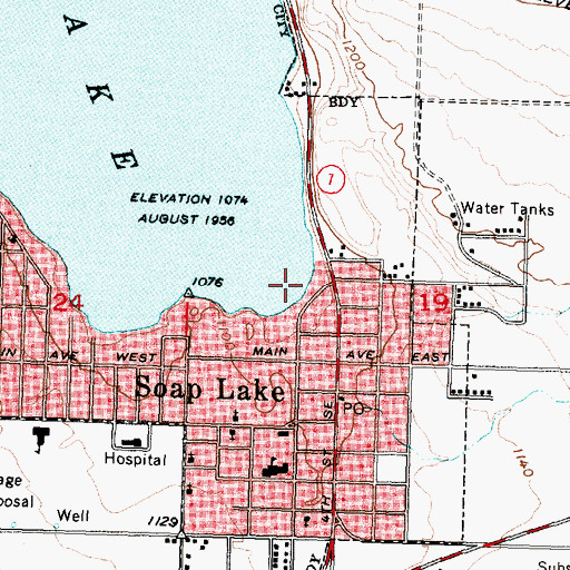 Topographic Map of Calling the Healing Waters Sculpture and Sundial, WA