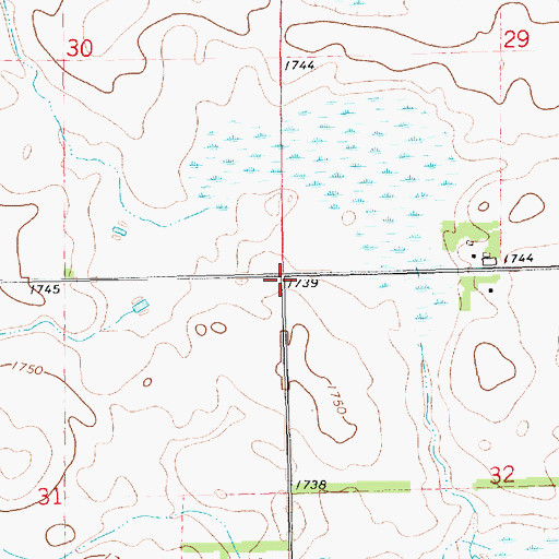 Topographic Map of Strange Graves, SD