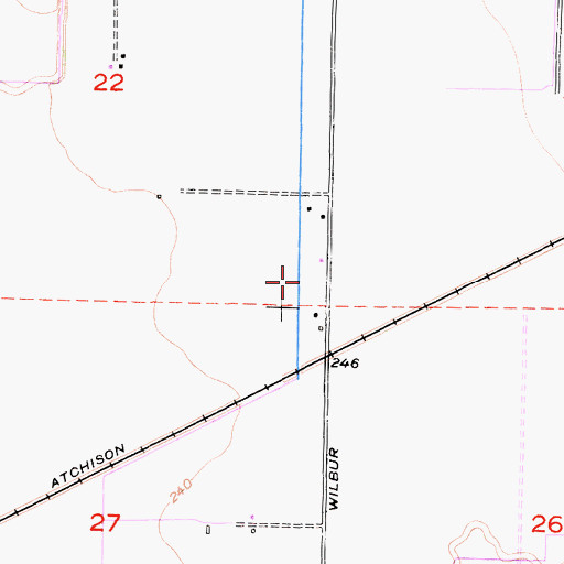 Topographic Map of Rancho Nuevo Dairy, CA
