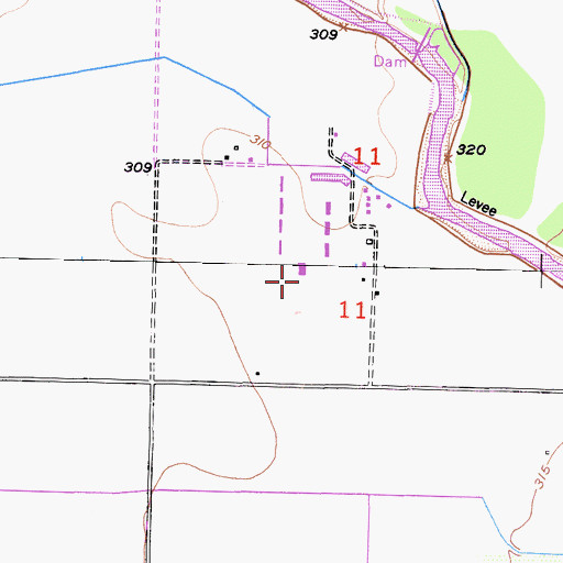 Topographic Map of Shady Acres, CA