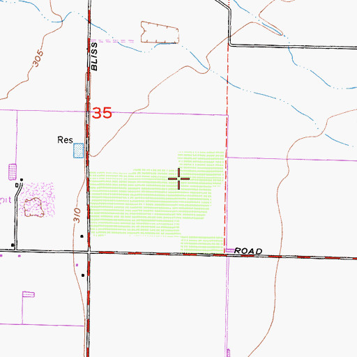 Topographic Map of Sierra Vista Dairy, CA