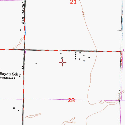 Topographic Map of Silver Oaks Dairy, CA