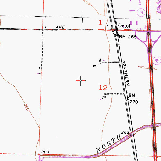 Topographic Map of Triple V Dairy, CA