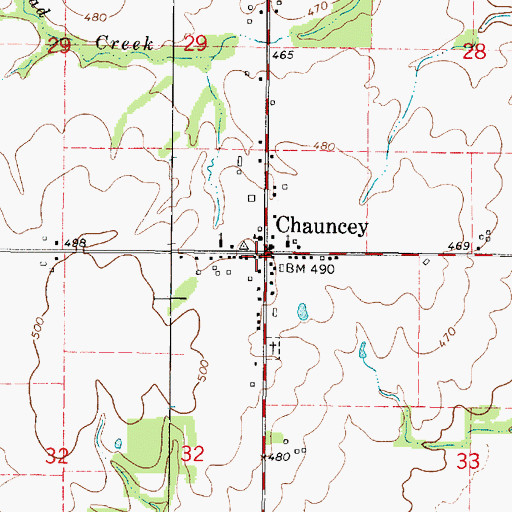 Topographic Map of Christy Fire Protection District Station 2, IL