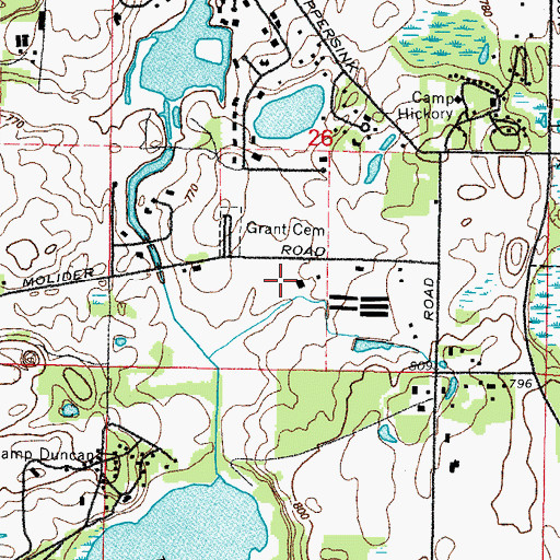 Topographic Map of Fox Lake Fire Department Station 3, IL