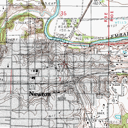 Topographic Map of Wade Community Fire Protection District, IL