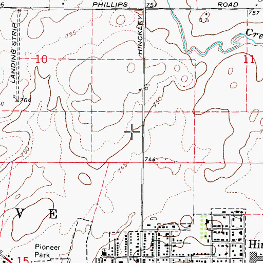 Topographic Map of Hinckley Fire Protection District, IL