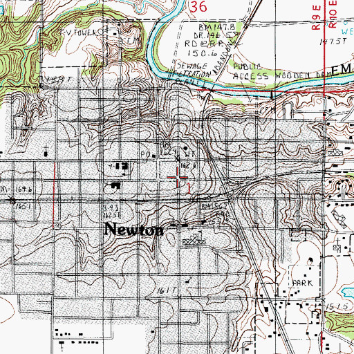 Topographic Map of Wade Community Fire Protection District, IL