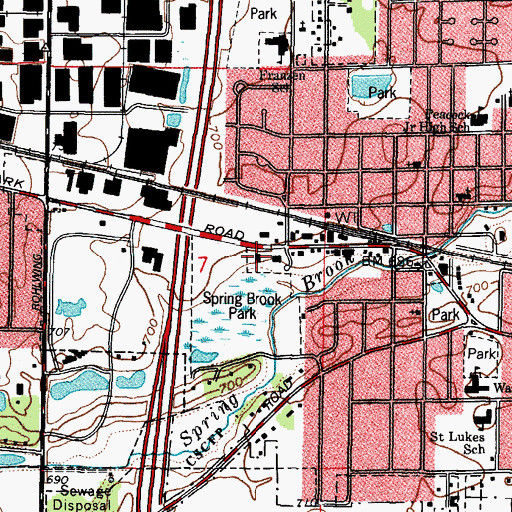 Topographic Map of Itasca Fire Protection District 1, IL