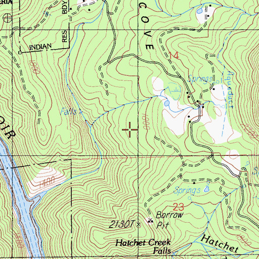 Topographic Map of The Cove, CA
