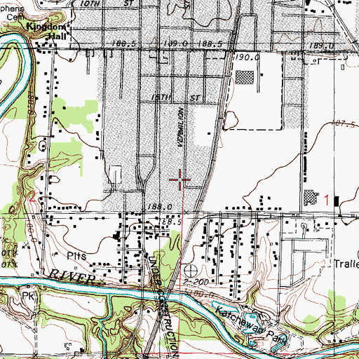 Topographic Map of Reading Township Fire Protection District, IL