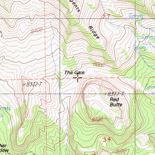 Topographic Map of The Gate, CA