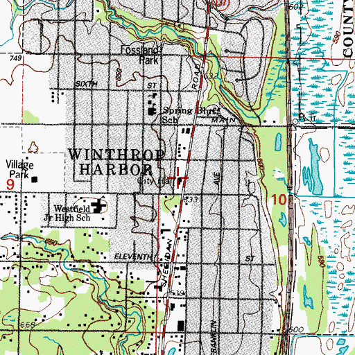 Topographic Map of Winthrop Harbor Fire Department, IL