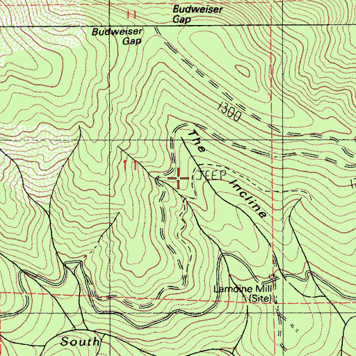 Topographic Map of The Incline, CA