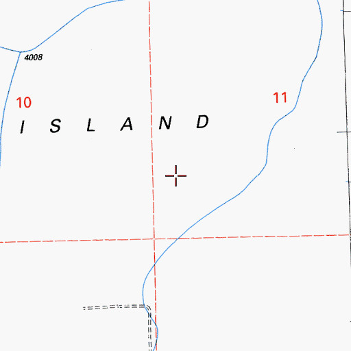 Topographic Map of The Island, CA
