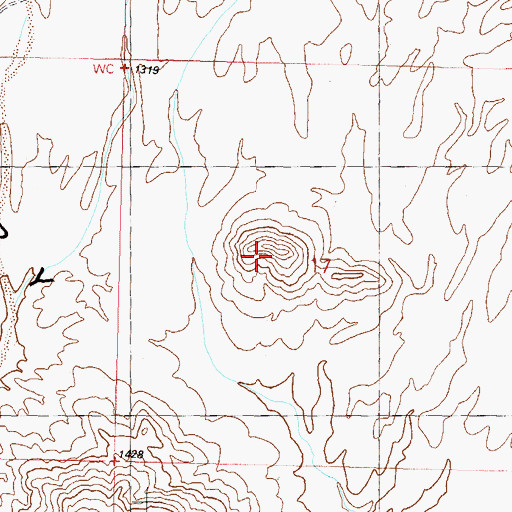 Topographic Map of Cemetery Ridge, AZ