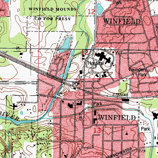 Topographic Map of Winfield Fire Protection District Station 31, IL