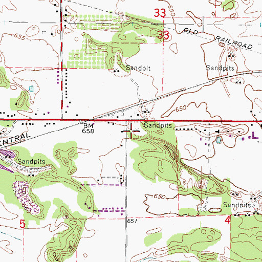 Topographic Map of Limestone Fire Protection District, IL