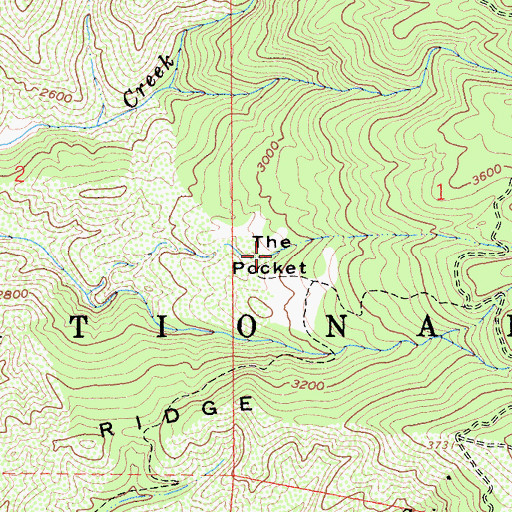 Topographic Map of The Pocket, CA