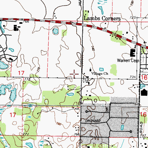 Topographic Map of Gurnee Fire Department Station 2, IL