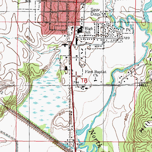 Topographic Map of Richmond Township Fire Protection District, IL