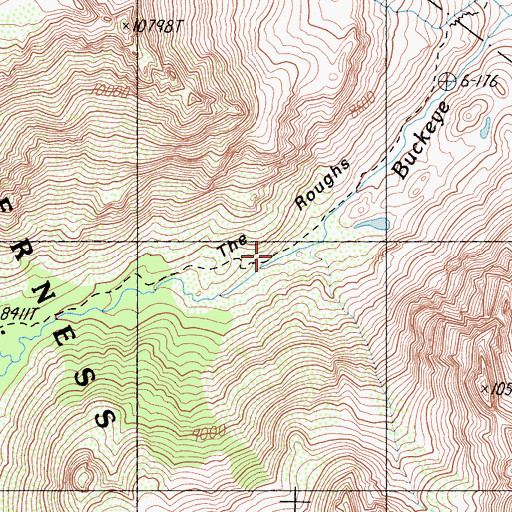 Topographic Map of The Roughs, CA
