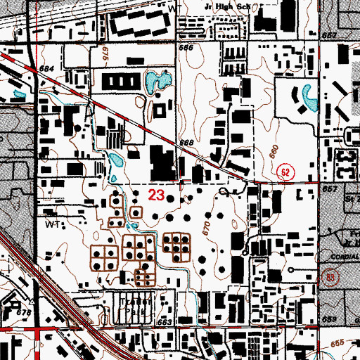 Topographic Map of Elk Grove Township Fire Department, IL