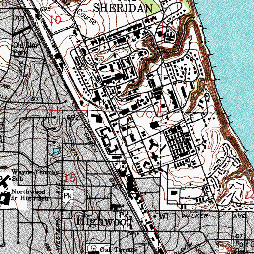 Topographic Map of Fort McCoy - Sheridan Fire Department, IL