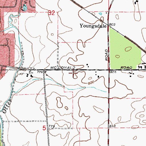 Topographic Map of South Elgin and Countryside Fire Protection District Station 2, IL