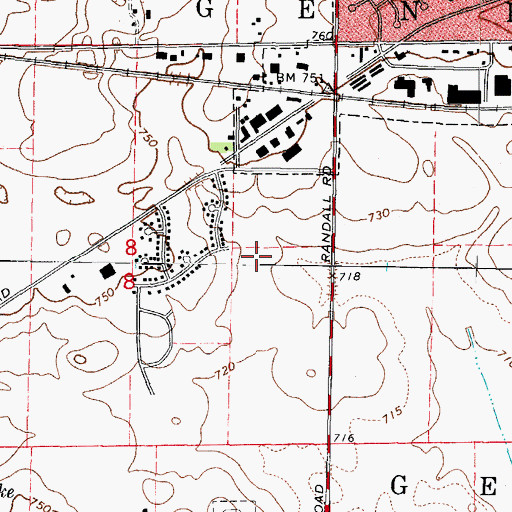 Topographic Map of Geneva Fire Department Station 2, IL