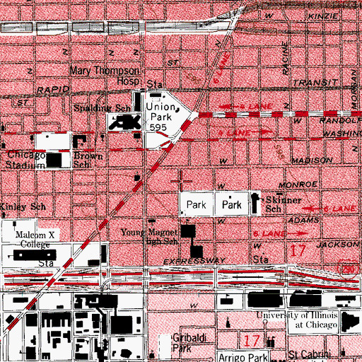 Topographic Map of Chicago Fire Department Engine Station 103, IL