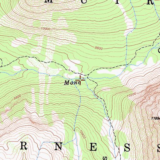 Topographic Map of Third Recess, CA