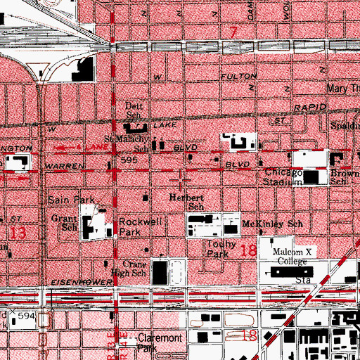 Topographic Map of Chicago Fire Department Engine Company 26, IL