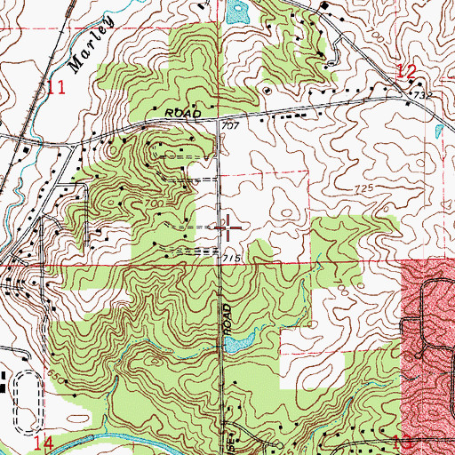 Topographic Map of New Lenox Fire Protection District Station 4, IL