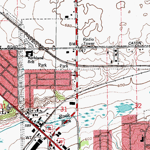 Topographic Map of Lockport Township Fire Protection District Station 2, IL