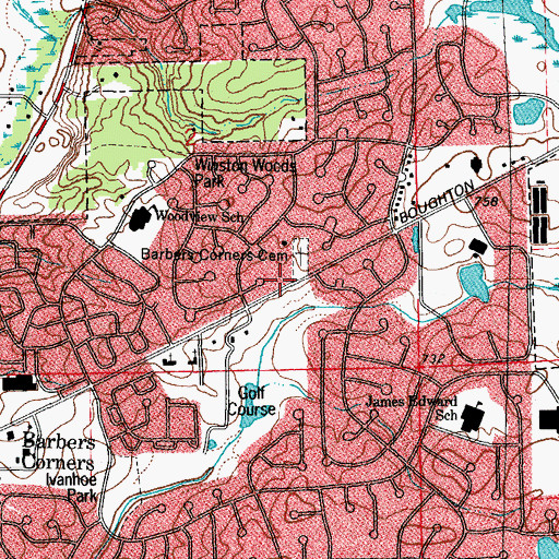 Topographic Map of Bolingbrook Fire Department Station 3, IL