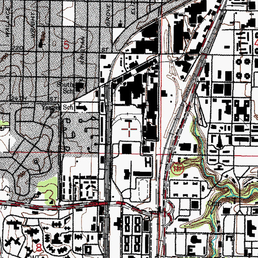 Topographic Map of Recruit Training Center Fire Fighting Trainer, IL