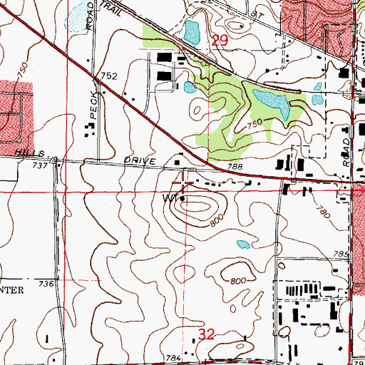 Topographic Map of Saint Charles Fire Department Station 3, IL