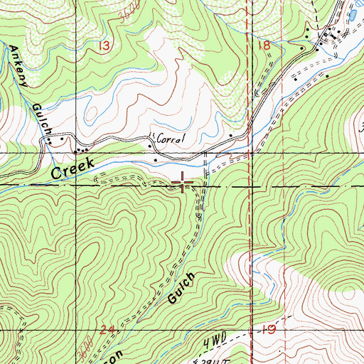Topographic Map of Thompson Gulch, CA