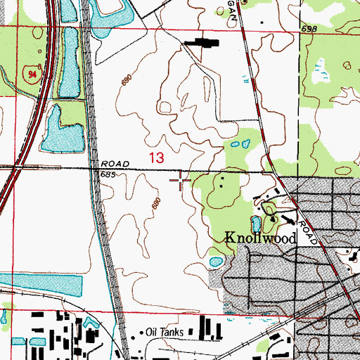 Topographic Map of Abbott Laboratories Fire Department Station 1, IL