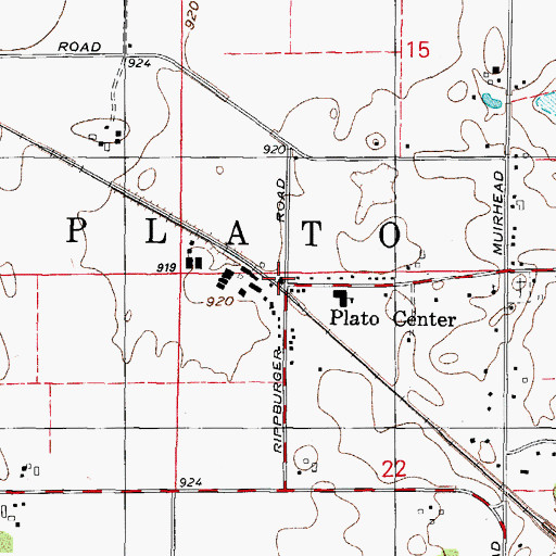 Topographic Map of Pingree Grove and Countryside Fire Protection District Station 2, IL