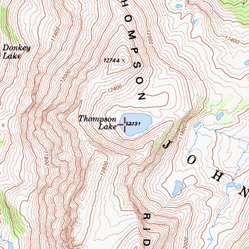 Topographic Map of Thompson Lake, CA