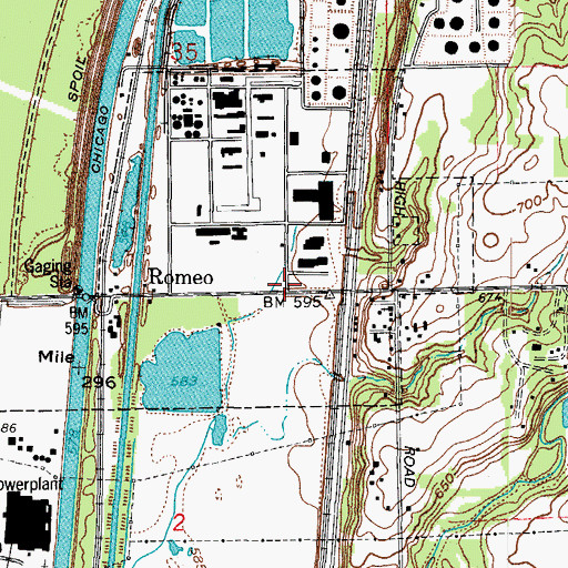 Topographic Map of Uno - Ven Fire Department, IL