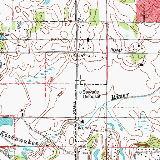 Topographic Map of Woodstock Fire Department Lakewood Station, IL