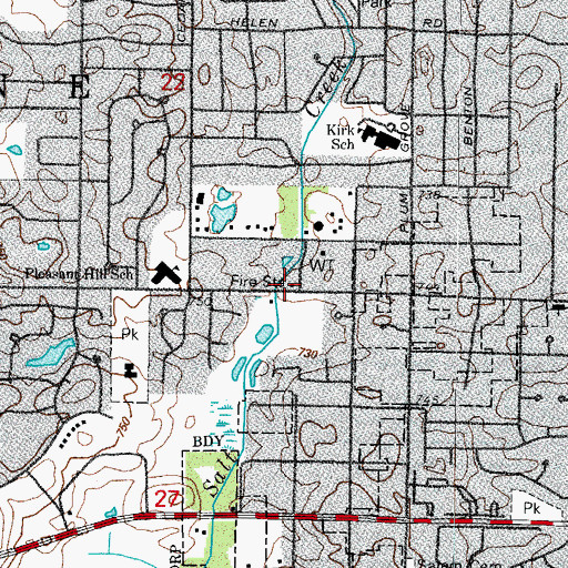 Topographic Map of Palatine Fire Department Station 84, IL