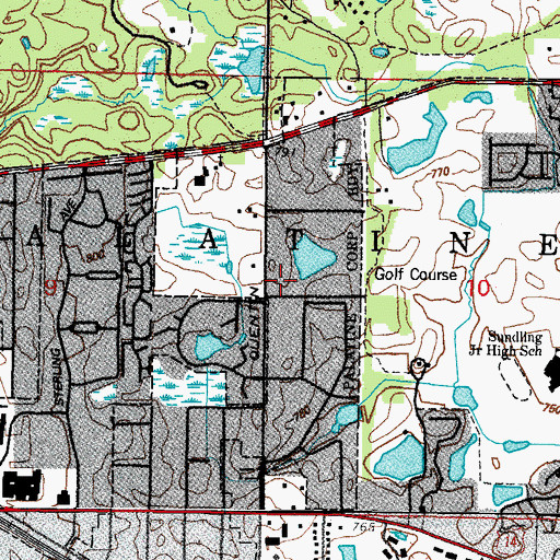 Topographic Map of Palatine Fire Department Station 81, IL