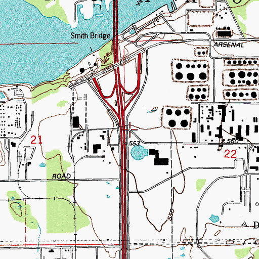 Topographic Map of Exxon Mobil Oil Corporation Fire Station, IL