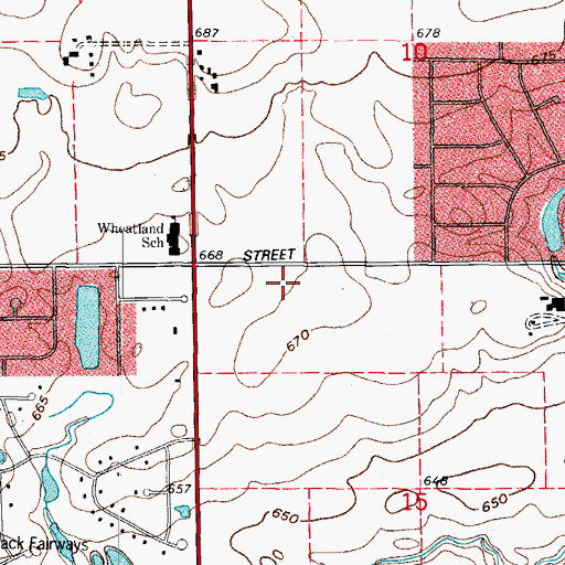 Topographic Map of Naperville Fire Department Station 6, IL