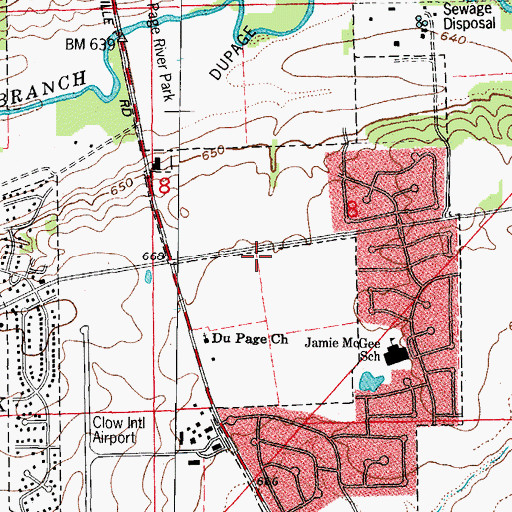 Topographic Map of Bolingbrook Fire Department Station 4, IL
