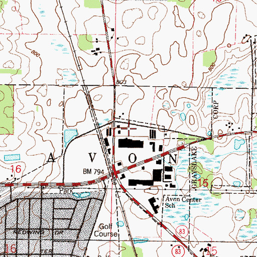 Topographic Map of Greater Round Lake Fire Protection District Station 3, IL